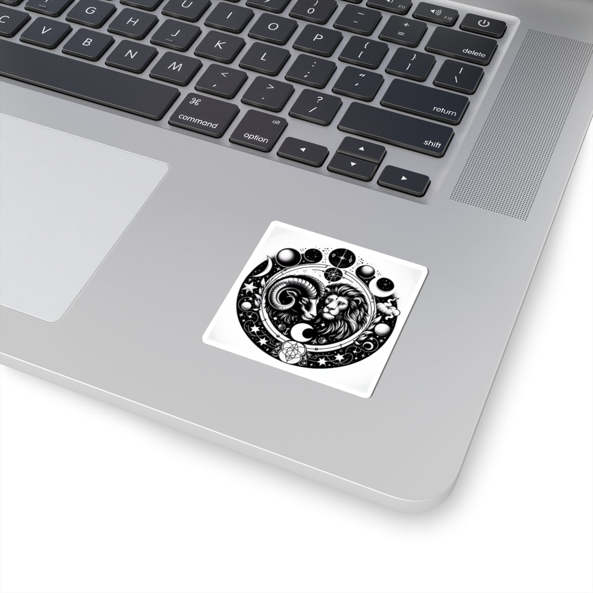 Astrological Lion and Ram Sticker