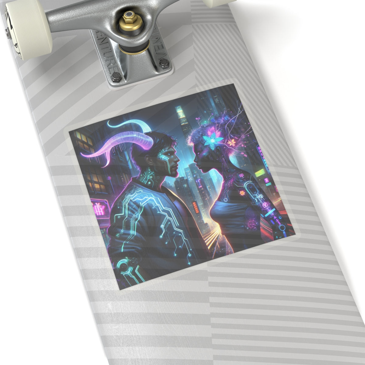 Cyberpunk Romance Kiss-Cut Sticker