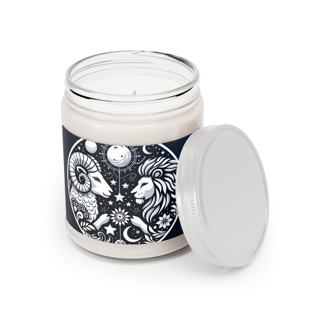 Celestial Harmony Aries & Leo Zodiac Scented Soy Candle, 9 oz.