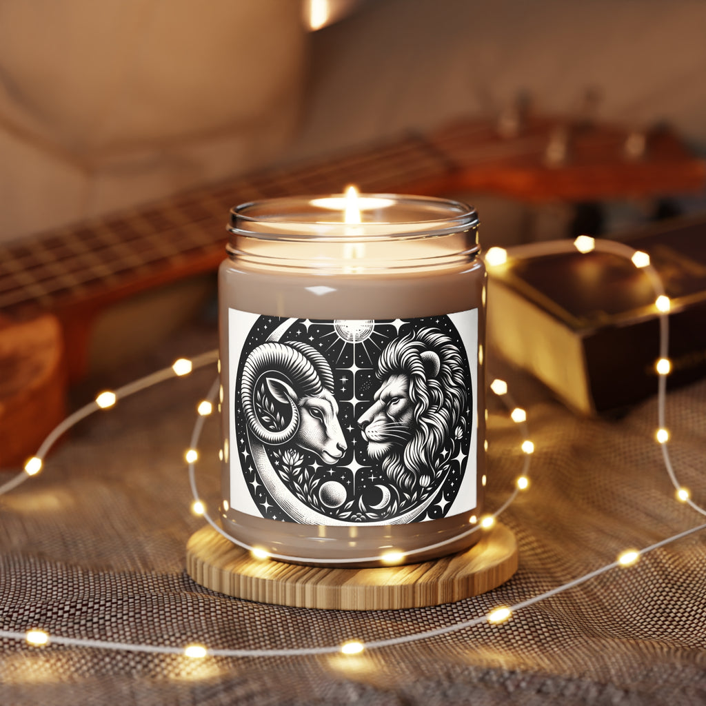 Cosmic Balance Aries & Leo Zodiac Harmony Scented Soy Candle, 9 oz.