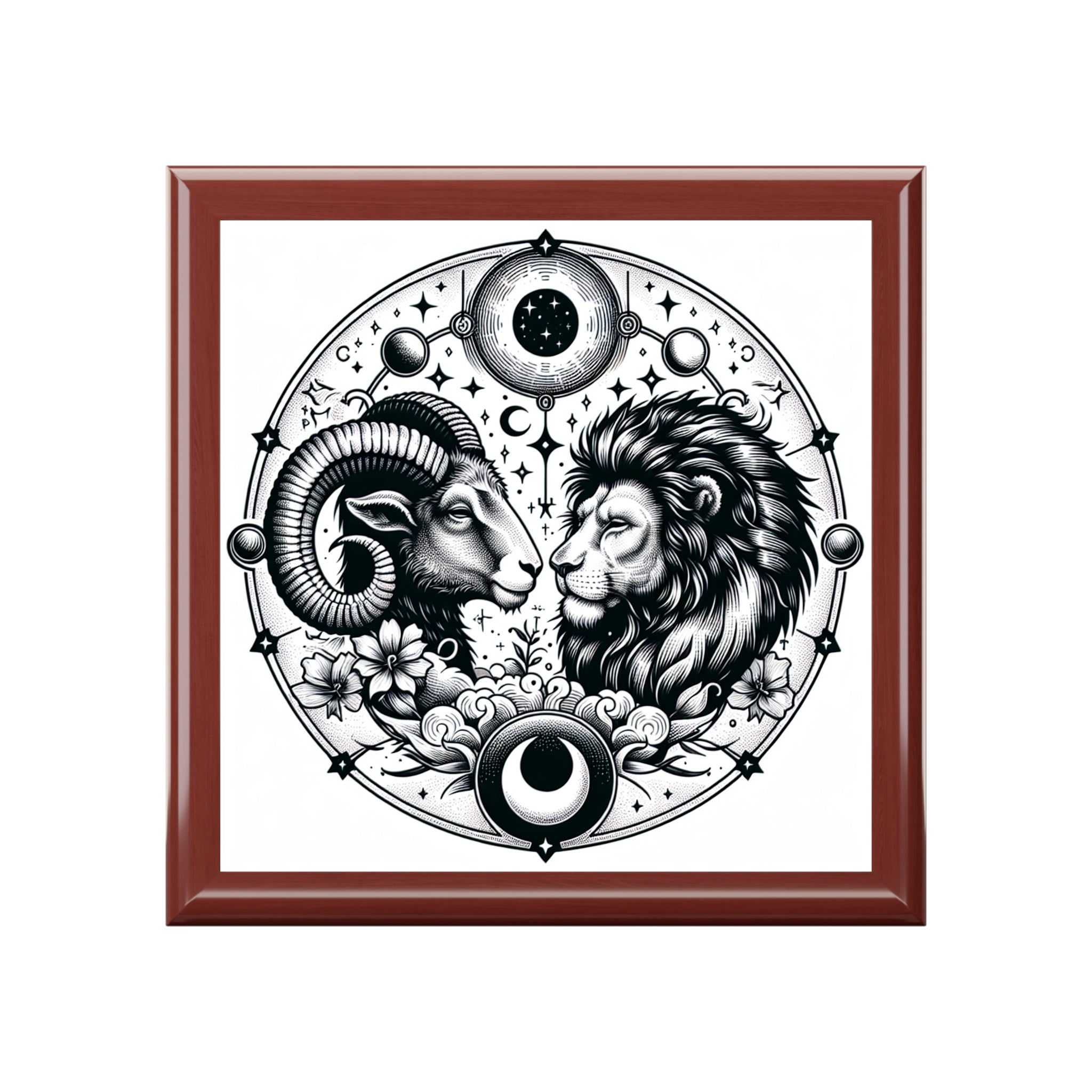 Zodiac Engraved Celestial Jewelry Box