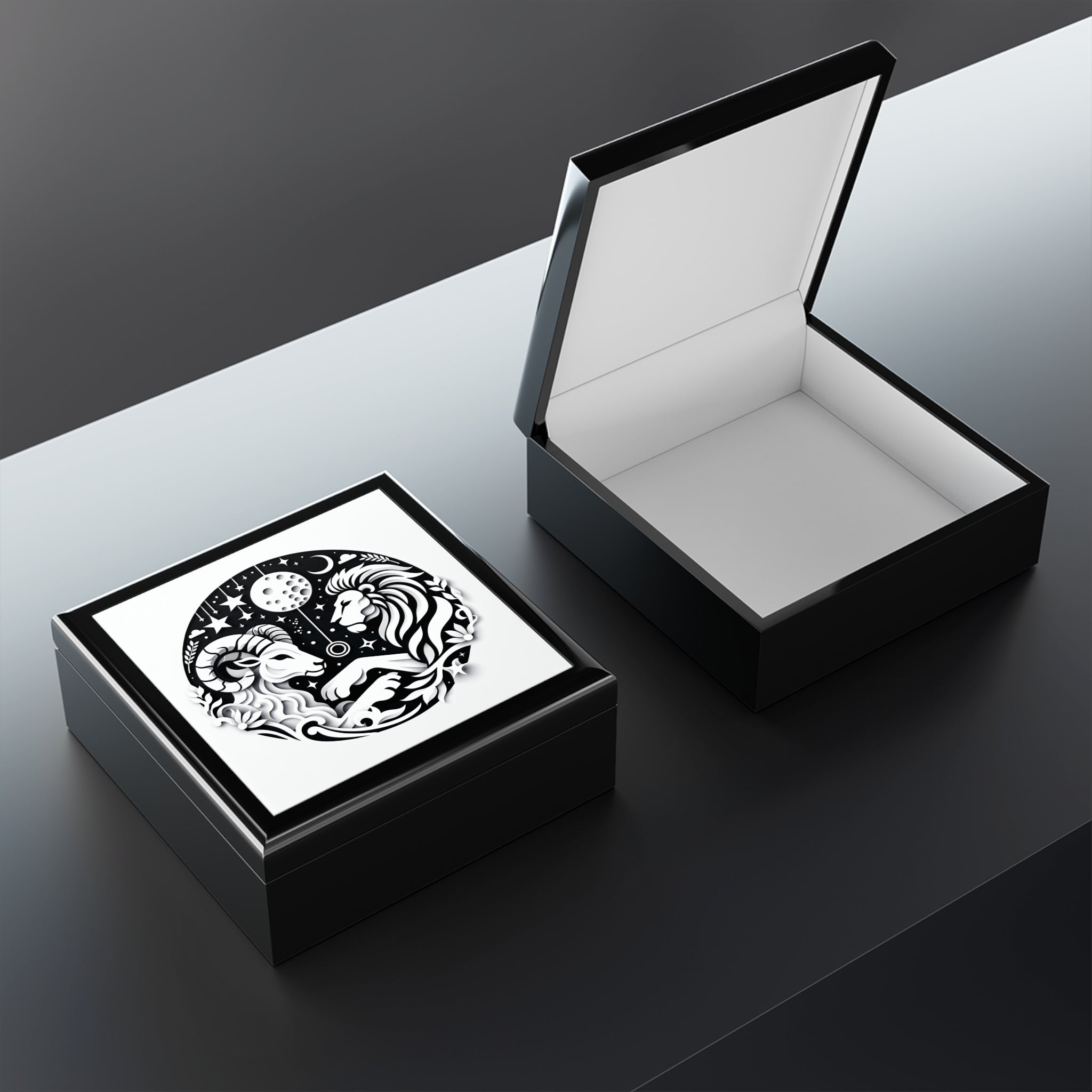 Celestial Zodiac Themed Jewelry Box