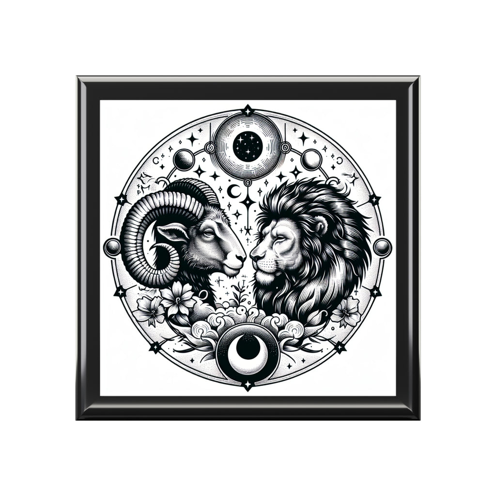 Zodiac Engraved Celestial Jewelry Box