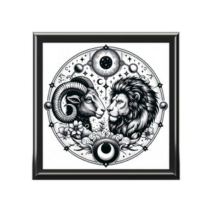 Zodiac Engraved Celestial Jewelry Box