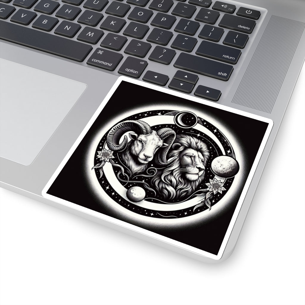 Celestial Lion and Ram Sticker