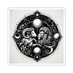 Astrological Lion Ram Sticker
