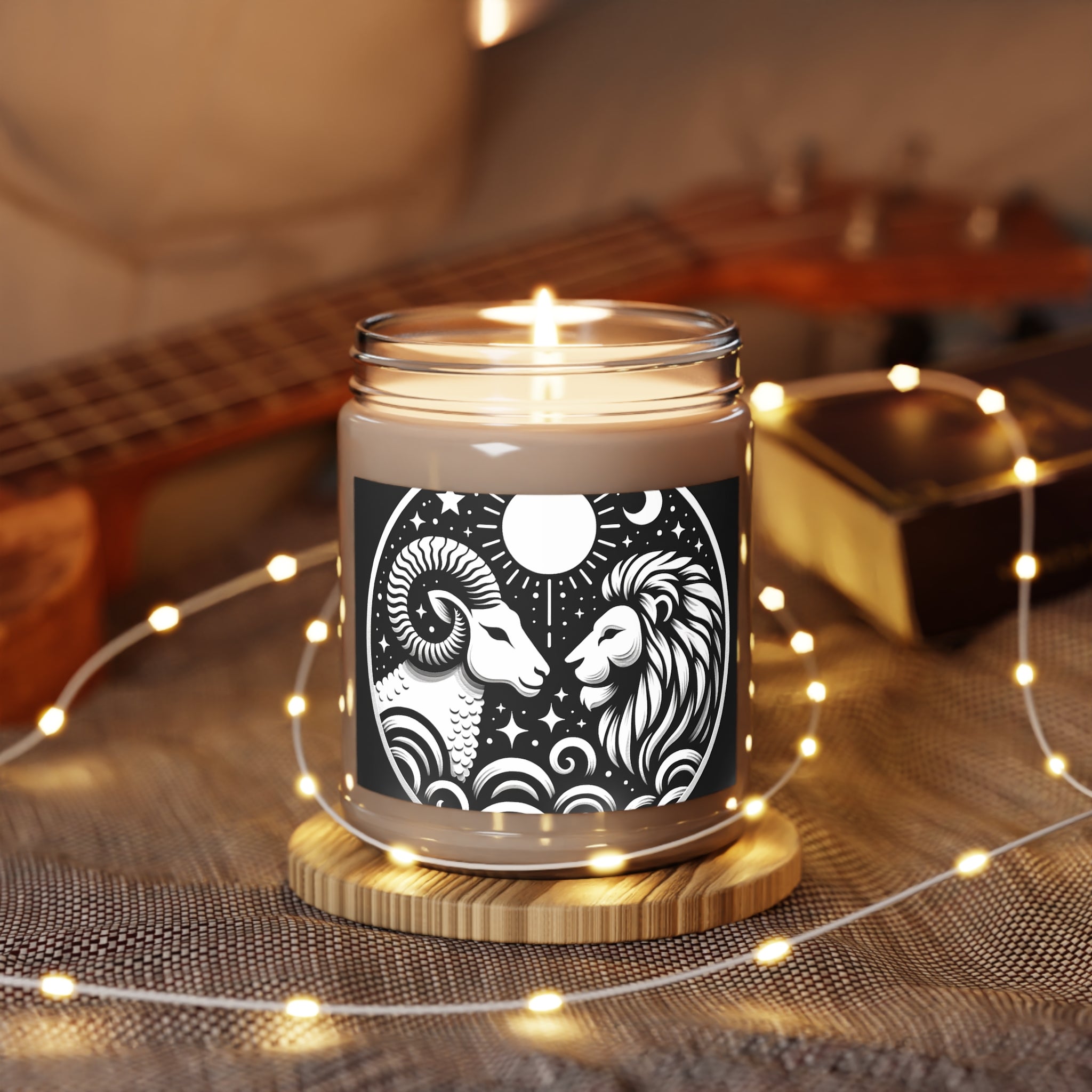 Celestial Harmony Aries & Leo Scented Soy Candle, 9 oz