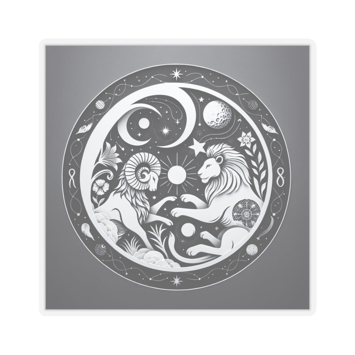 Celestial Lion Yin Yang Sticker