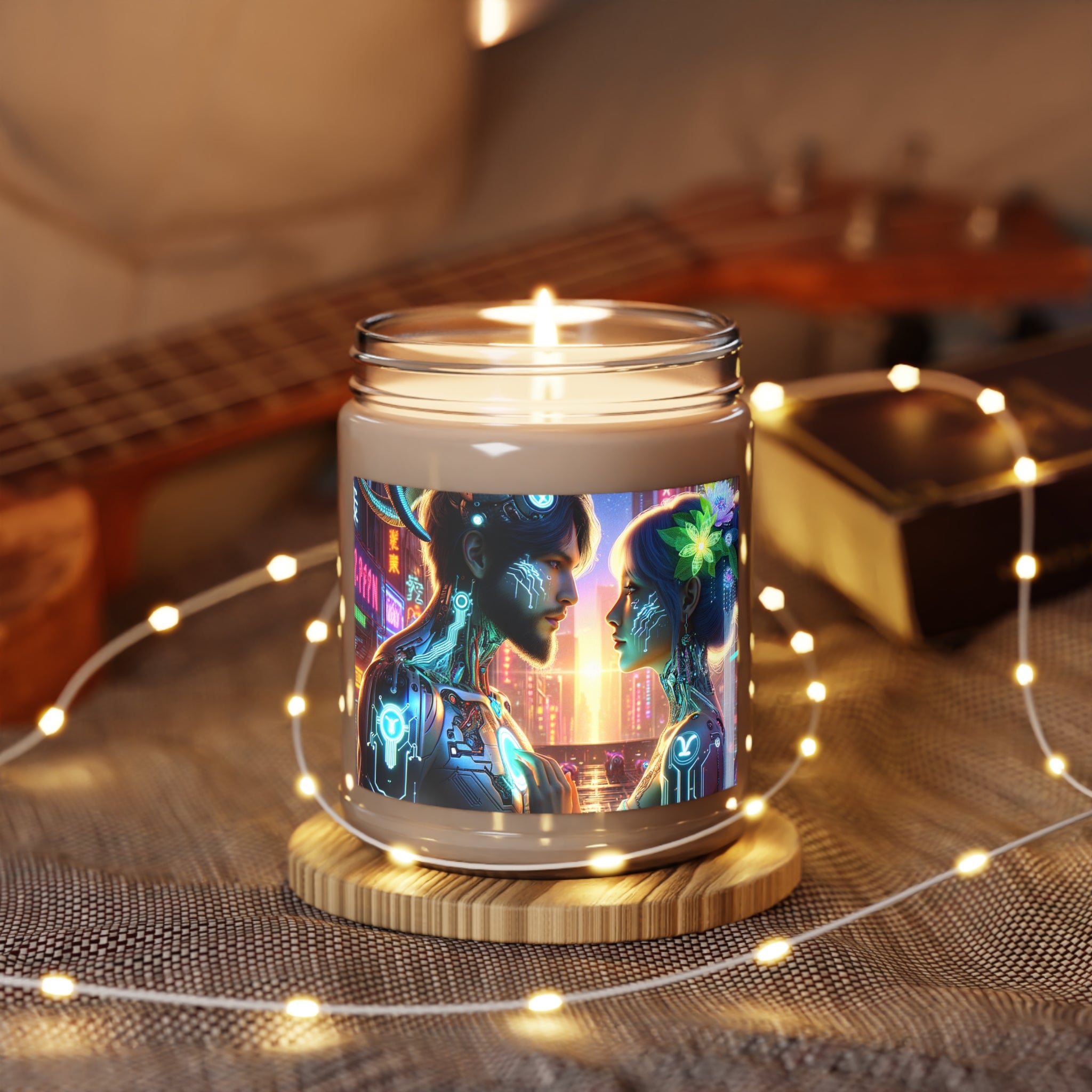 Cyber Love Neon Nights Scented Soy Candle, 9 oz.