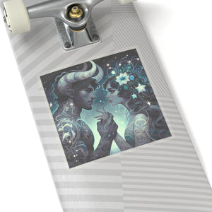 Celestial Lovers Kiss-Cut Sticker