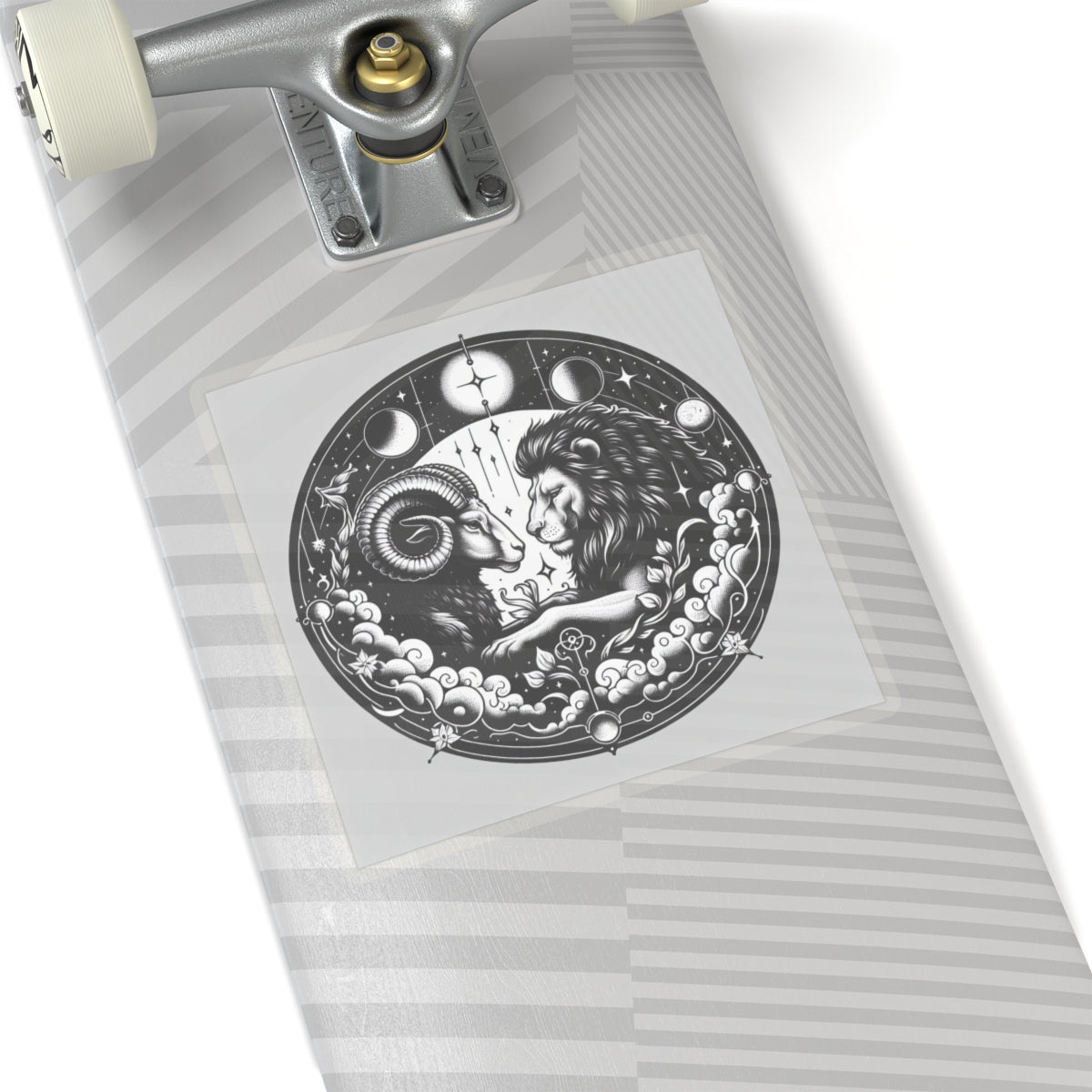 Astrological Ram and Lion Sticker