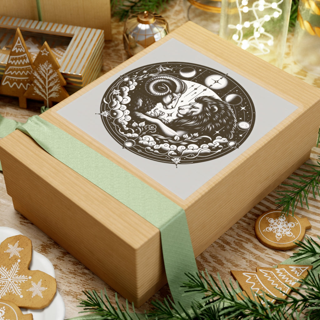 Astrological Ram and Lion Sticker