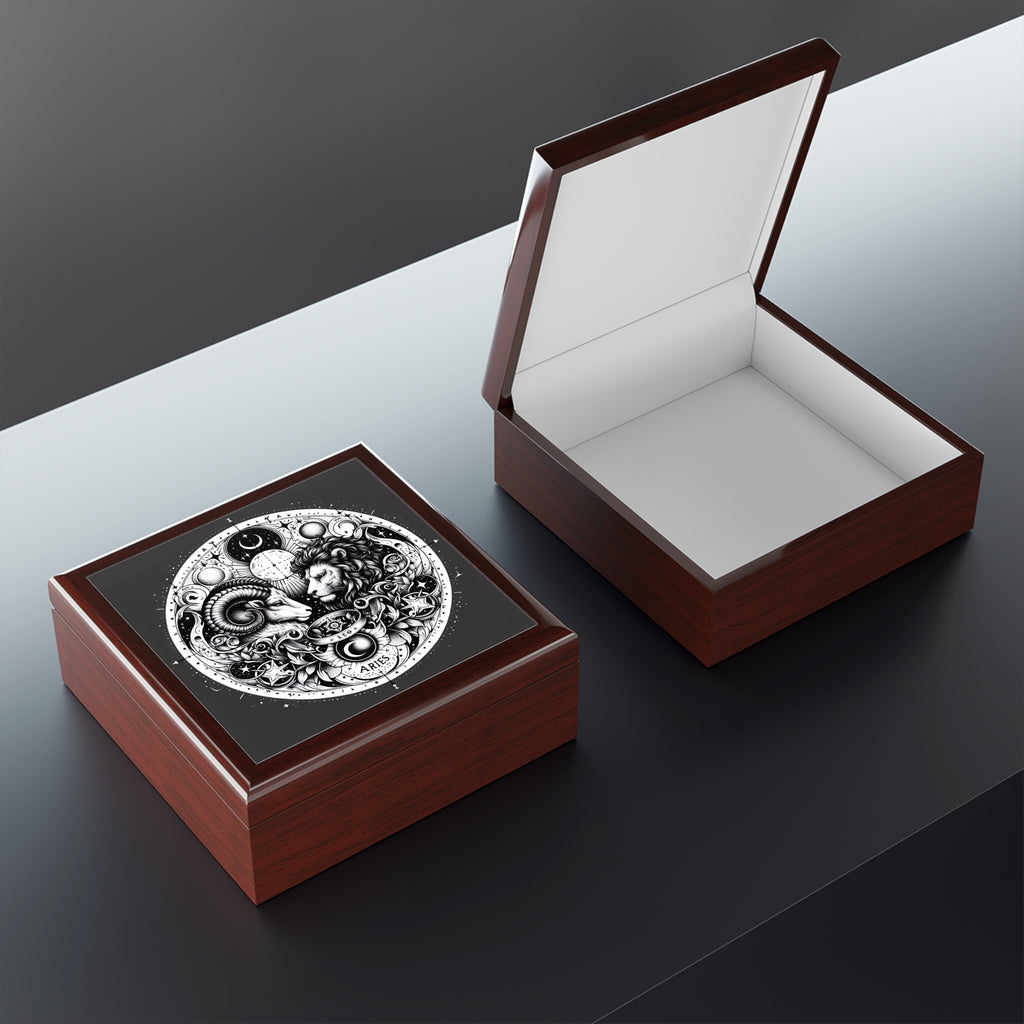 Astrological Zodiac Velvet Jewelry Box