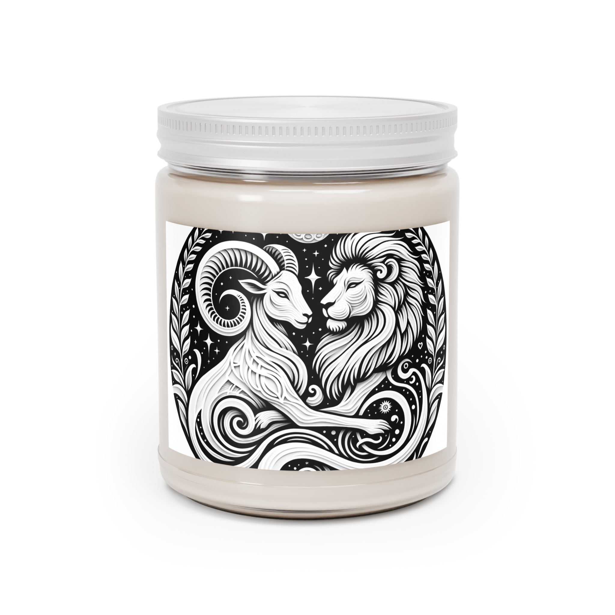 Celestial Harmony Aries & Leo Scented Soy Candle, 9 oz.