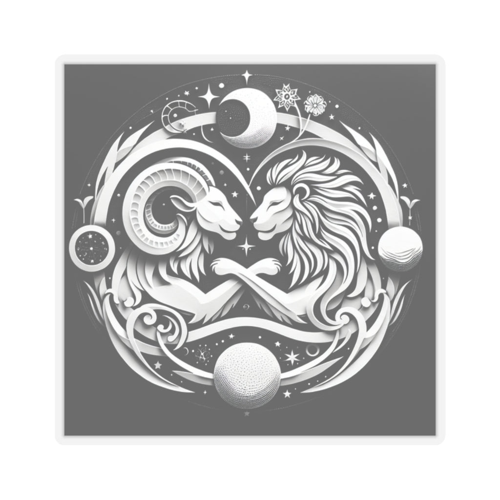 Celestial Lion and Ram Sticker