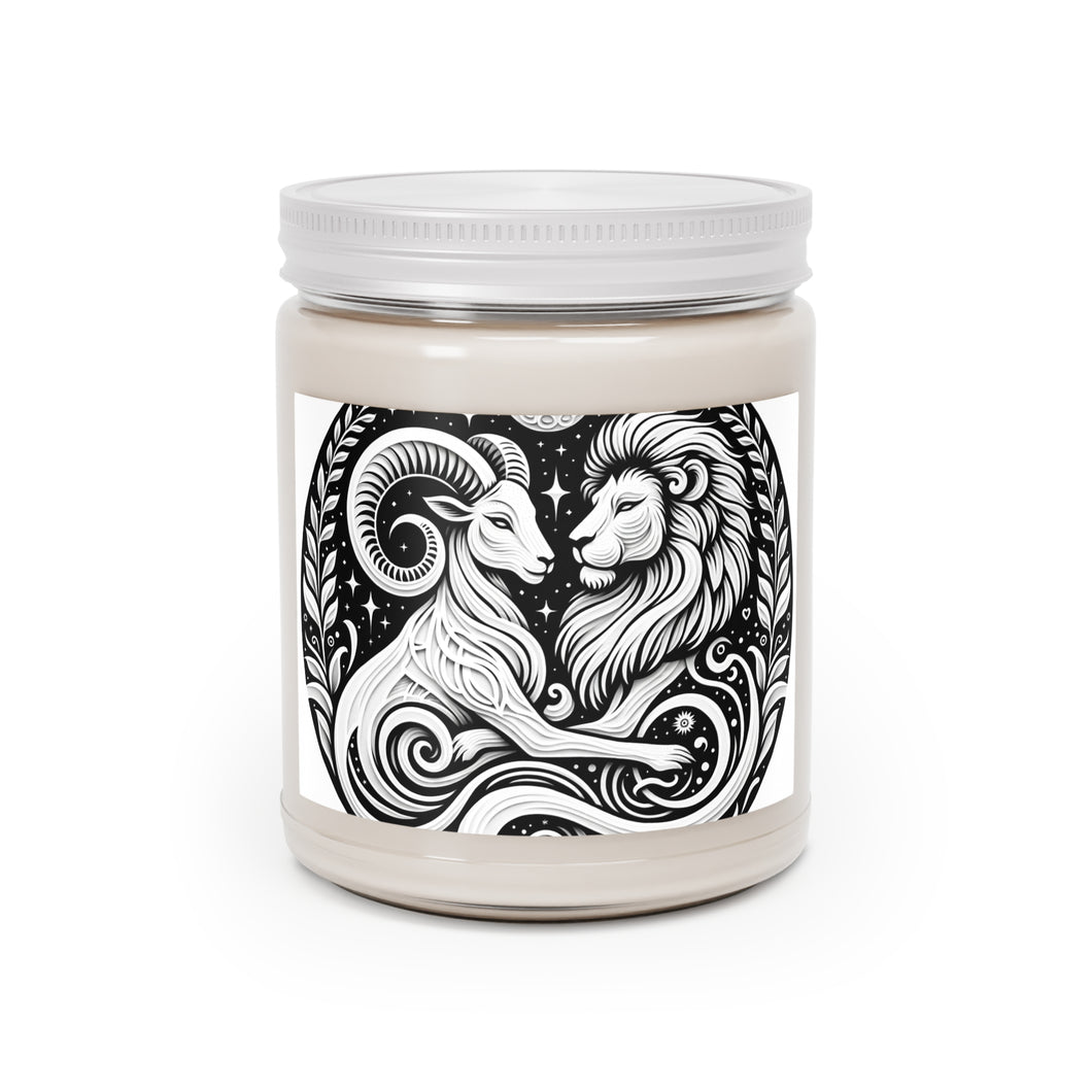 Celestial Harmony Aries & Leo Scented Soy Candle, 9 oz.
