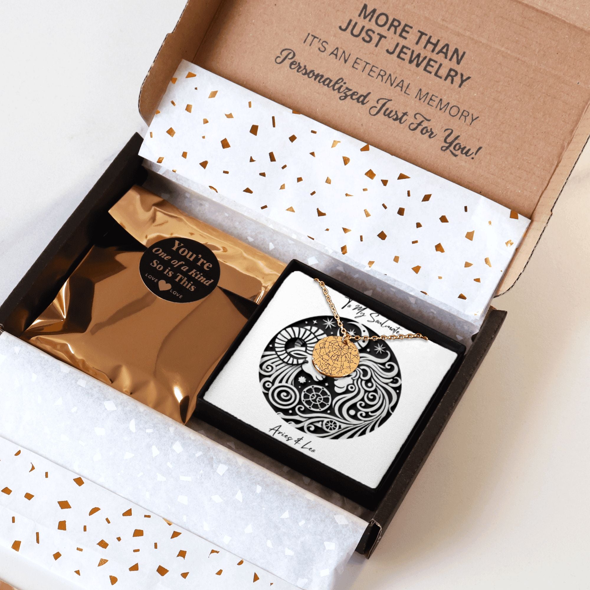 Custom Star Map Necklace With Zodiac