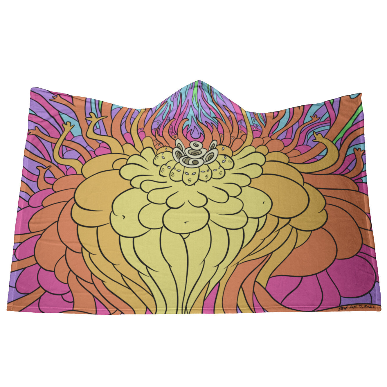ASFT - Pretty Hot And Trippy Hooded Blanket