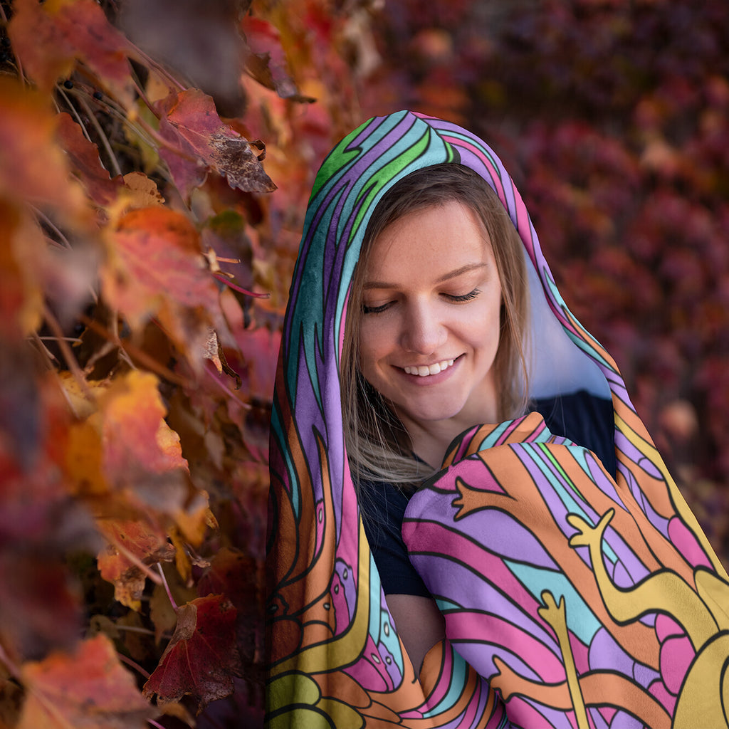 ASFT - Pretty Hot And Trippy Hooded Blanket