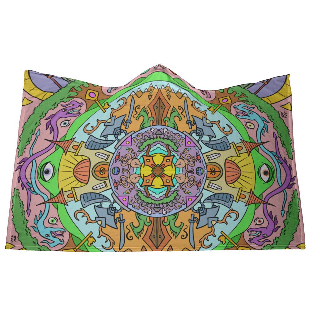 ASFT - Trippy Mural Hooded Blanket