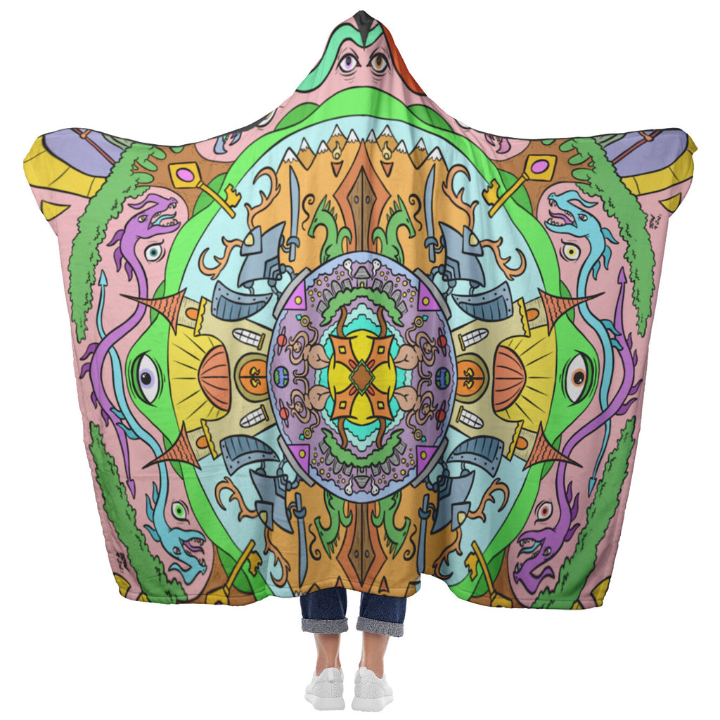 ASFT - Trippy Mural Hooded Blanket