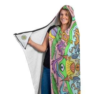 ASFT - Trippy Mural Hooded Blanket