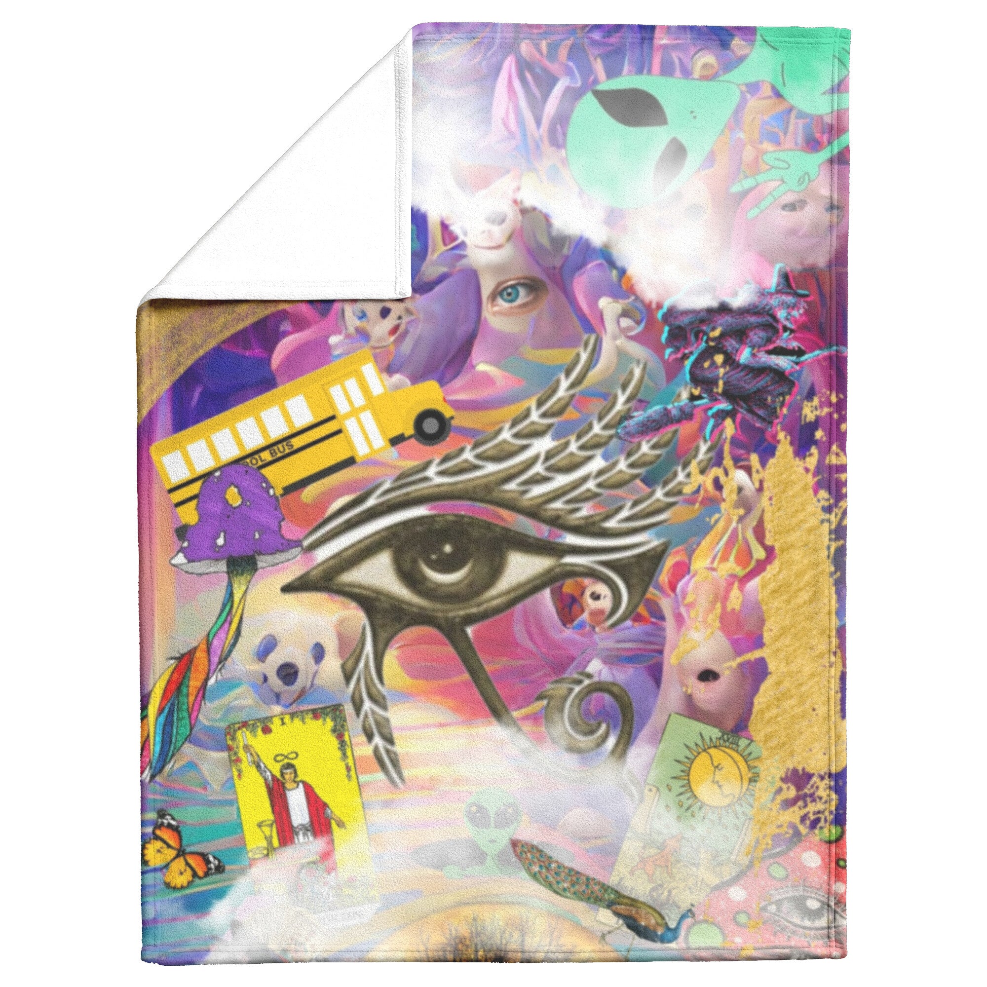 Alien School Plush Fleece Blanket