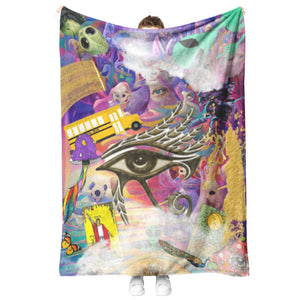 Alien School Plush Fleece Blanket