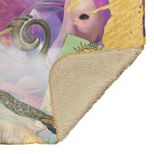 Alien School Plush Fleece Blanket