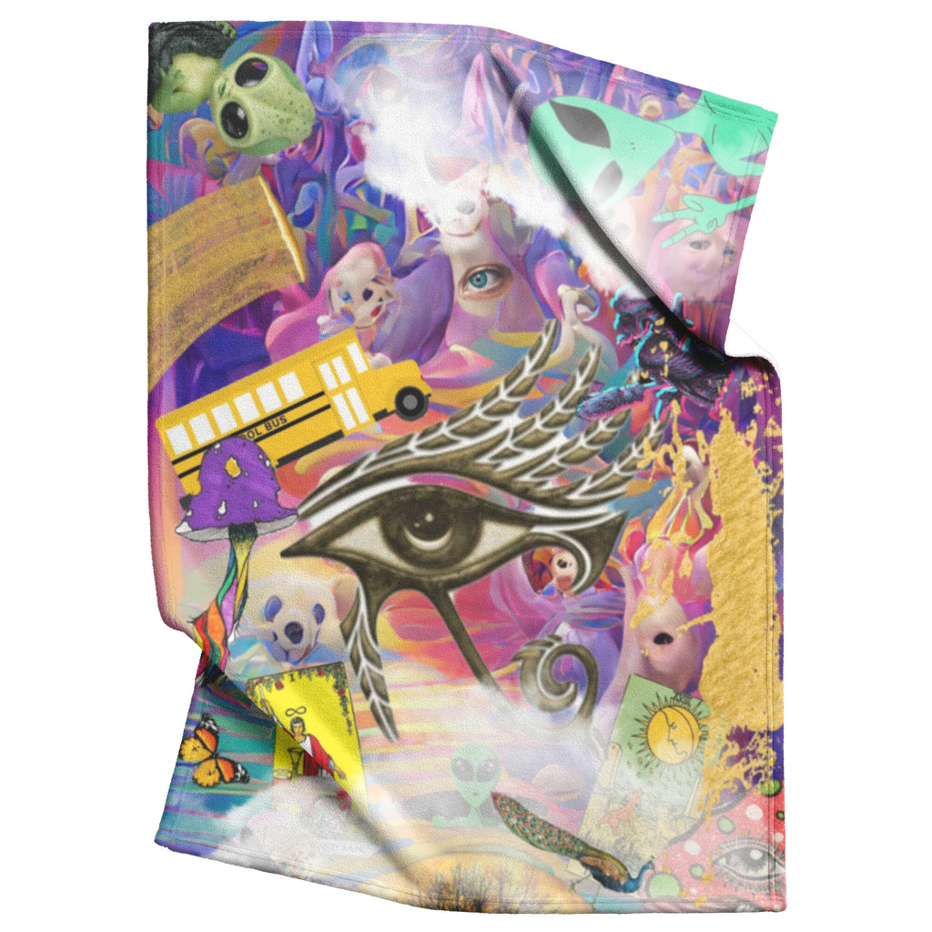 Alien School Plush Fleece Blanket