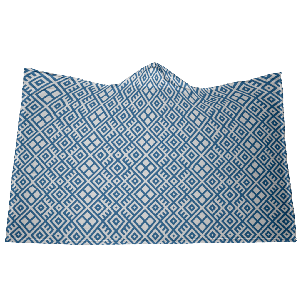 Hooded Microfiber Blanket - Mayan Art