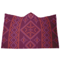 Hooded Microfiber Blanket - Maroon / Orange Pattern